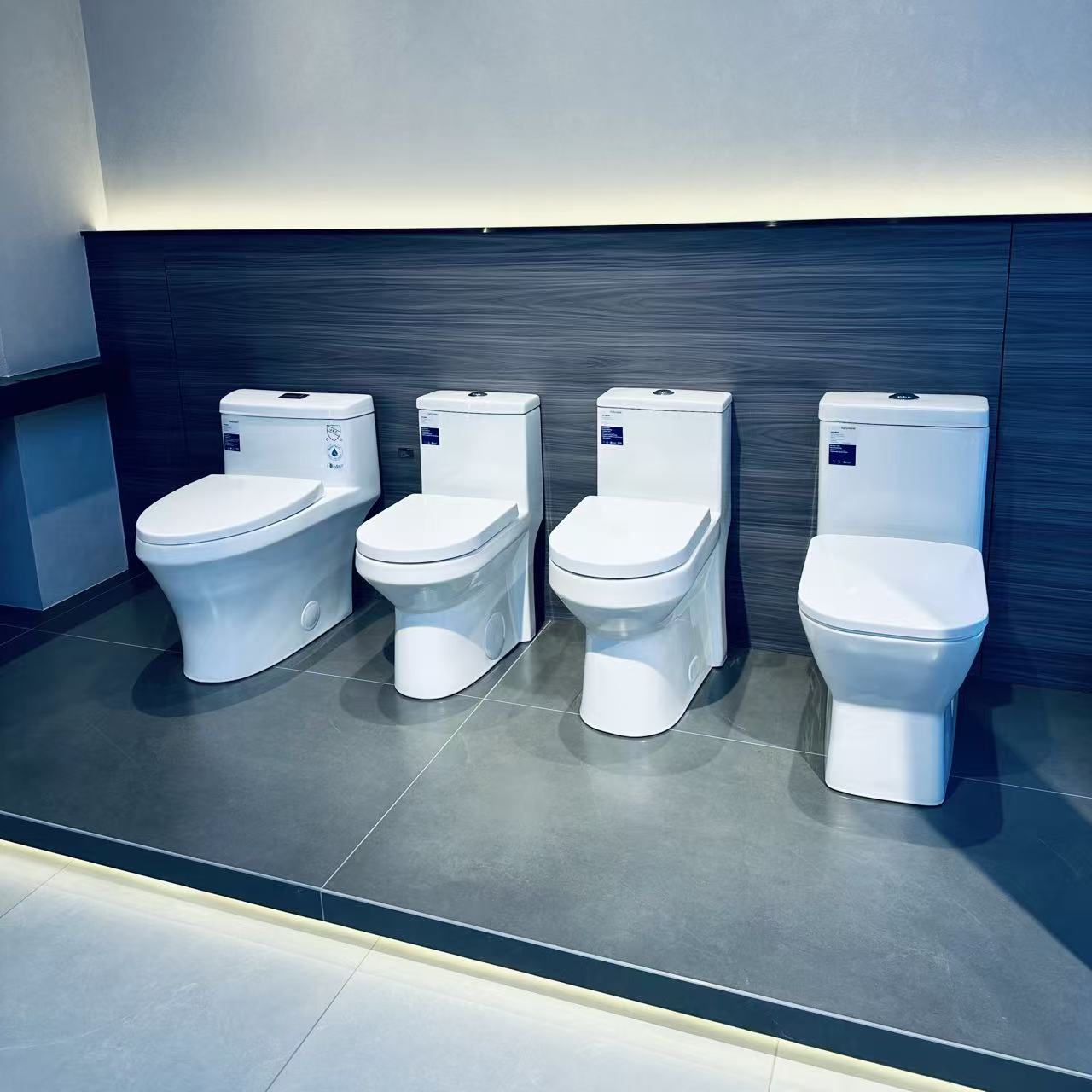 One piece toilet